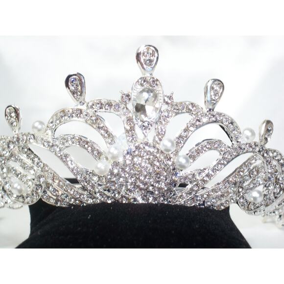 Bridal Rhinestone Tiara Prom Quinceanera Wedding Birthday Princess Crown tiara main image 5